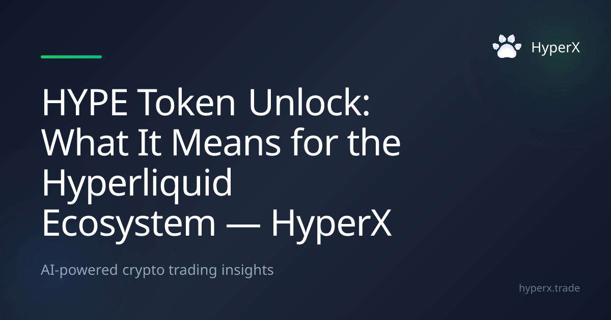 HYPE Token Unlock: What It Means for the Hyperliquid Ecosystem — HyperX
