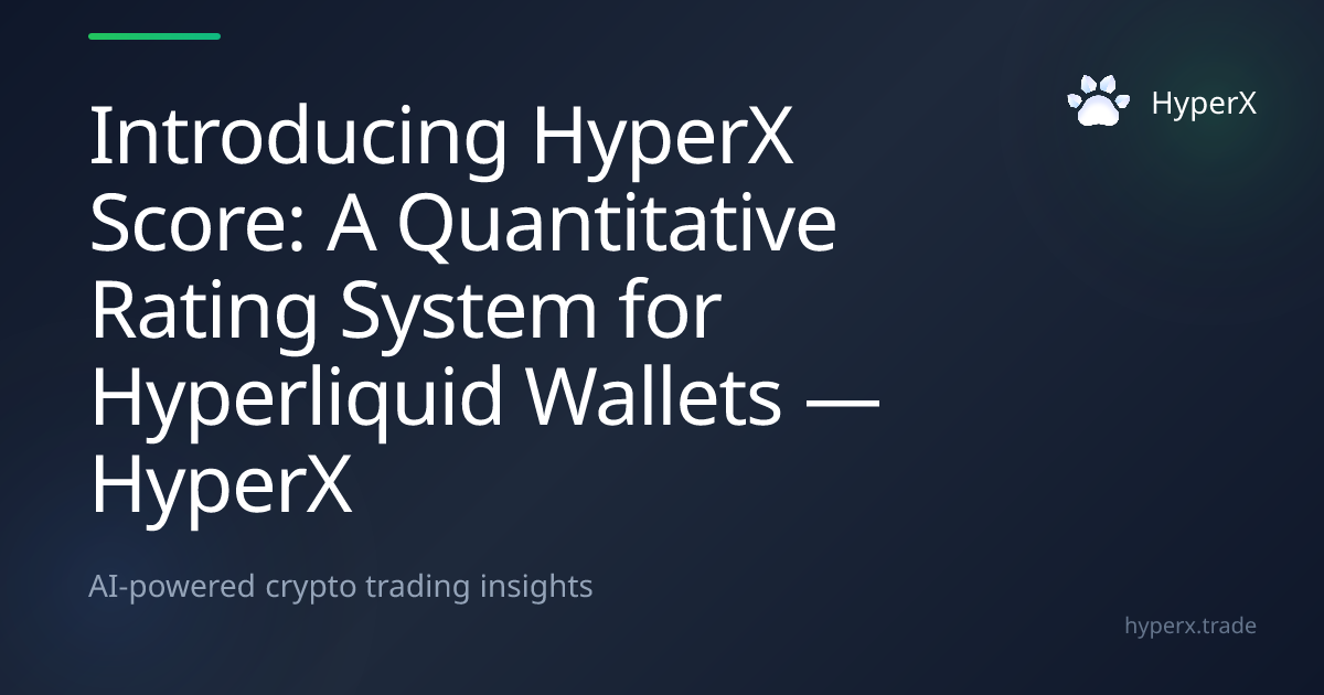 Introducing HyperX Score: A Quantitative Rating System for Hyperliquid ...